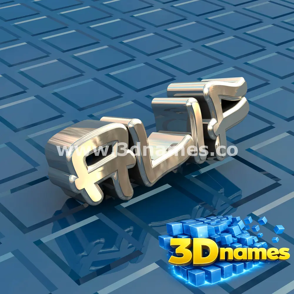 alif in Blue Bling style - 3D name wallpaper