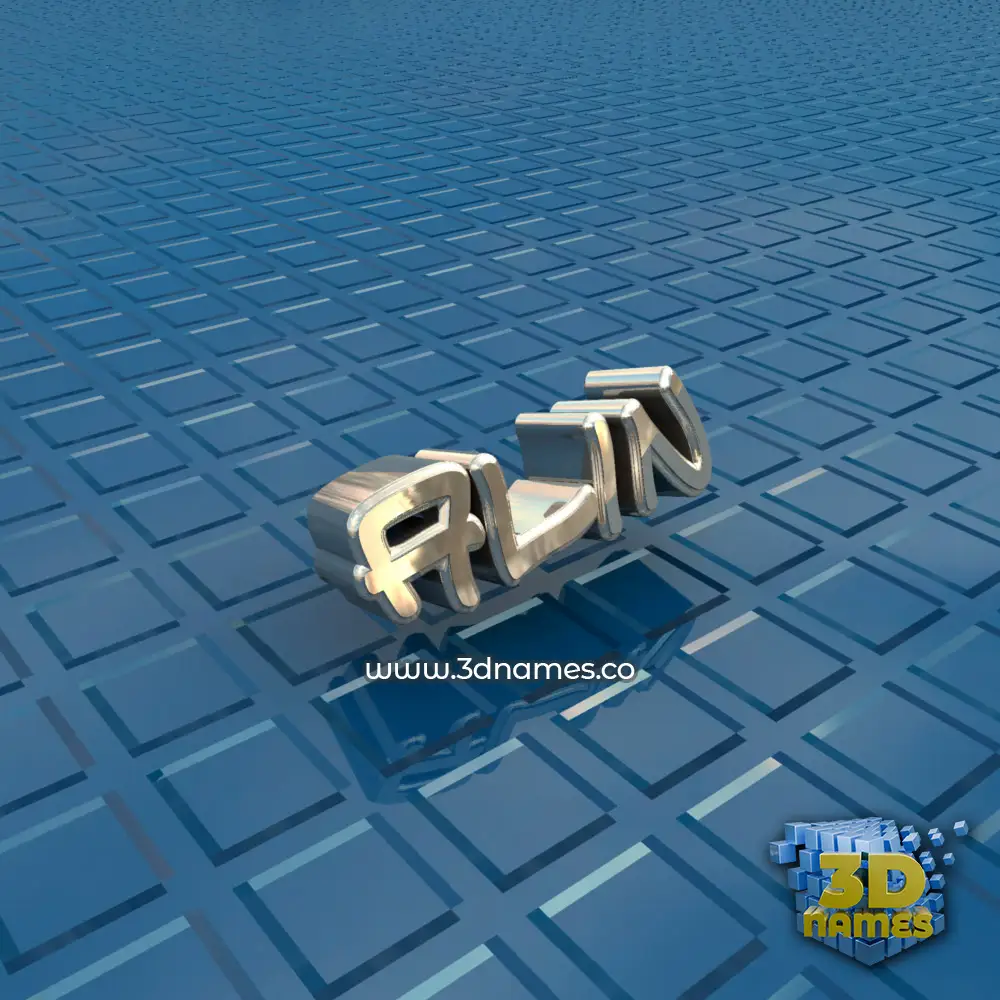 alin in Blue Bling style - 3D name wallpaper