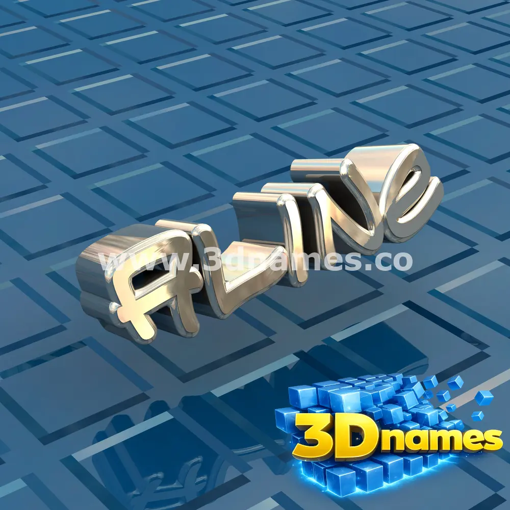 aline in Blue Bling style - 3D name wallpaper