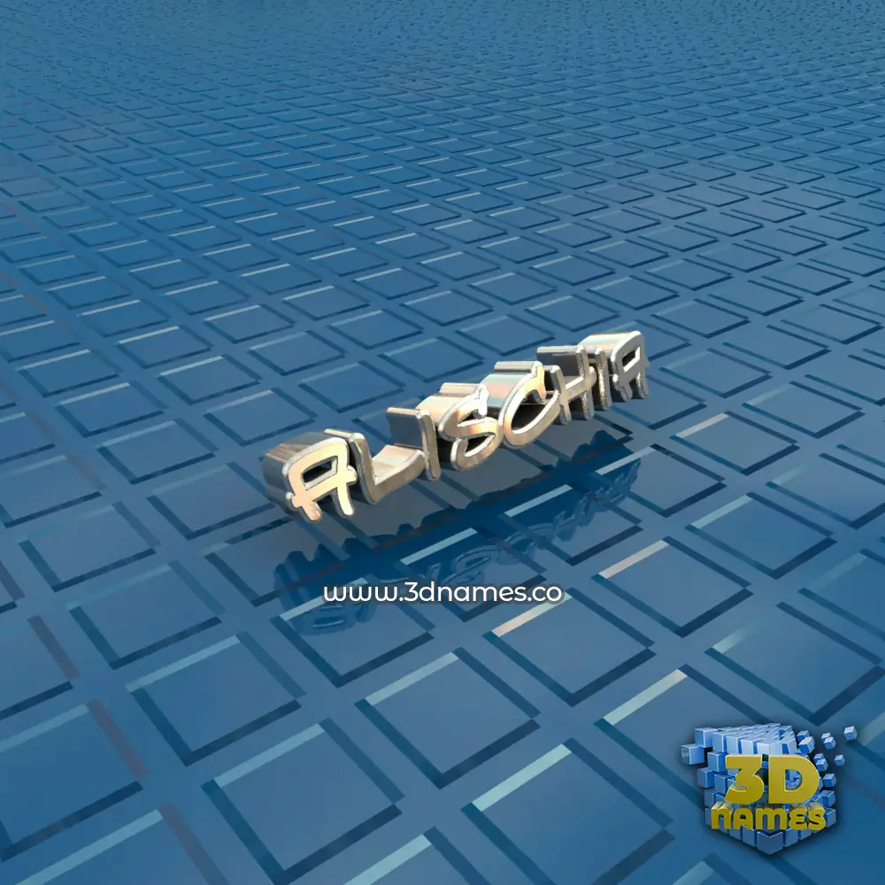 alischia in Blue Bling style - 3D name wallpaper
