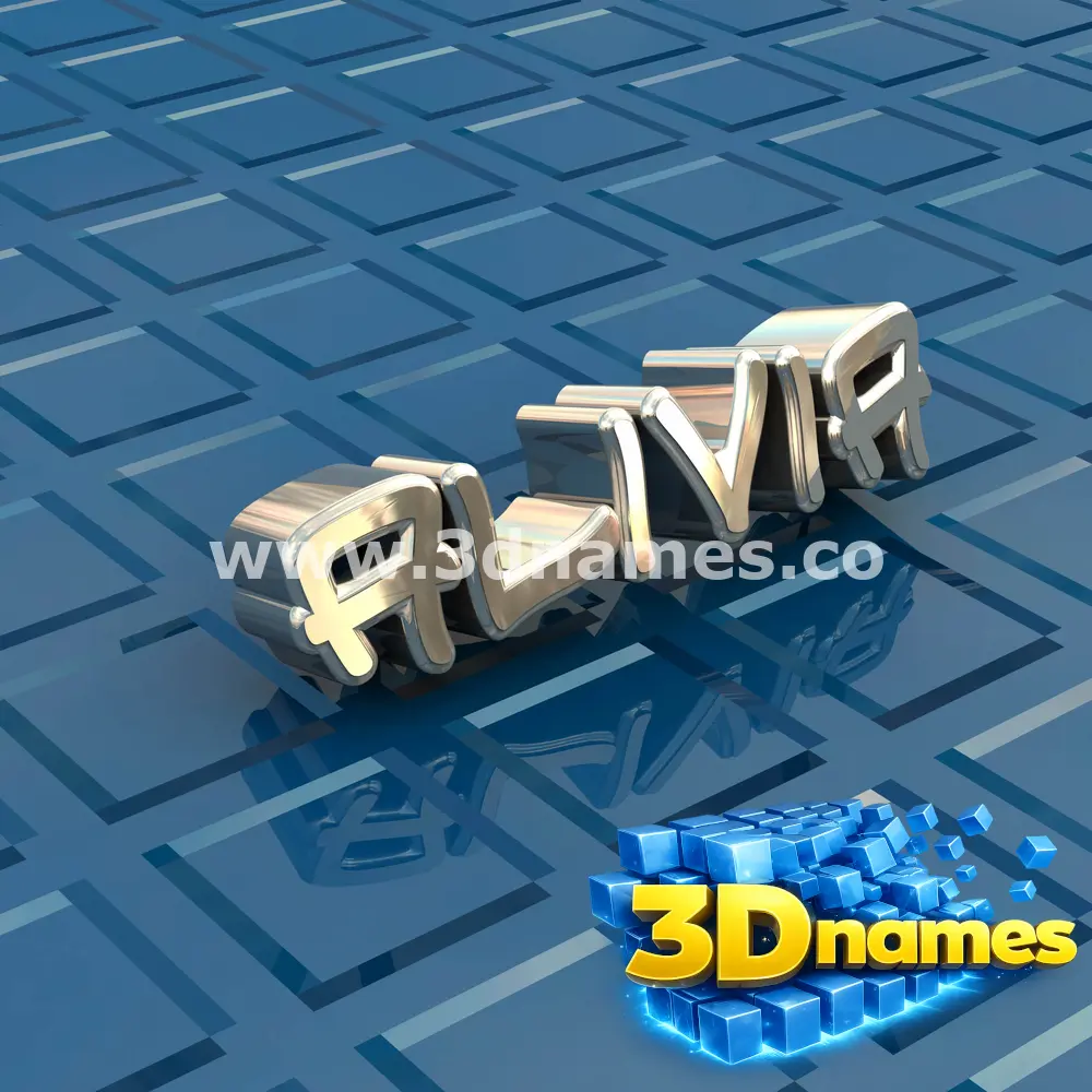 alivia in Blue Bling style - 3D name wallpaper