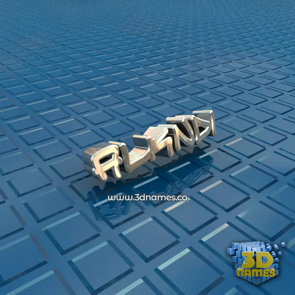 alkndi in Blue Bling style - 3D name wallpaper
