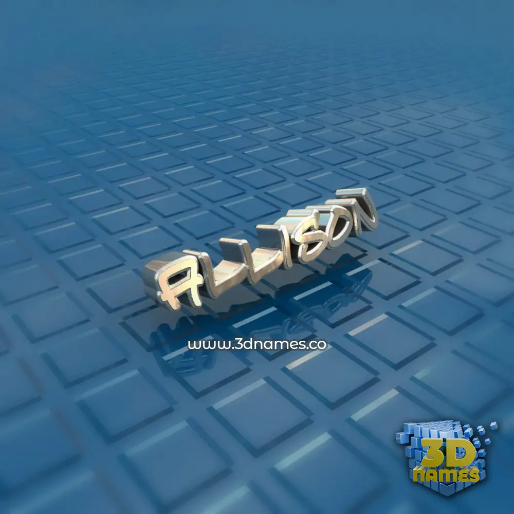 allison in Blue Bling style - 3D name wallpaper