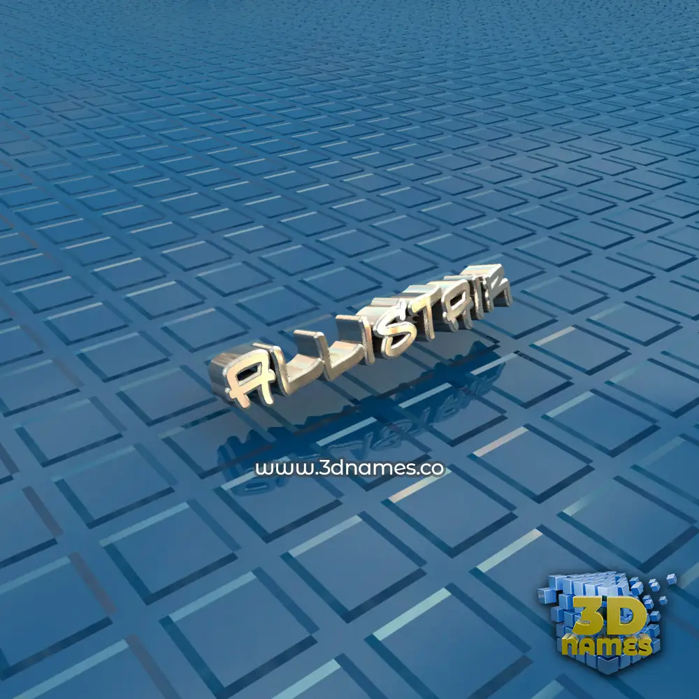 allistair in Blue Bling style - 3D name wallpaper