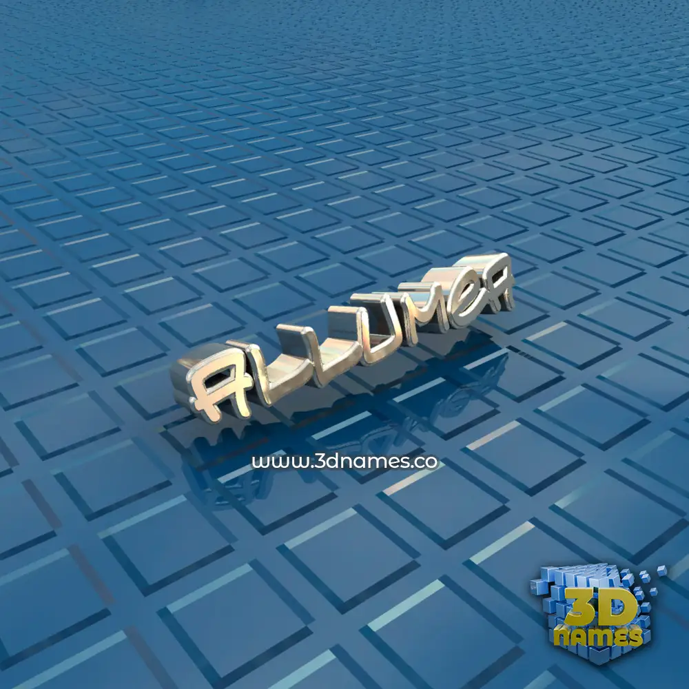 allumea in Blue Bling style - 3D name wallpaper