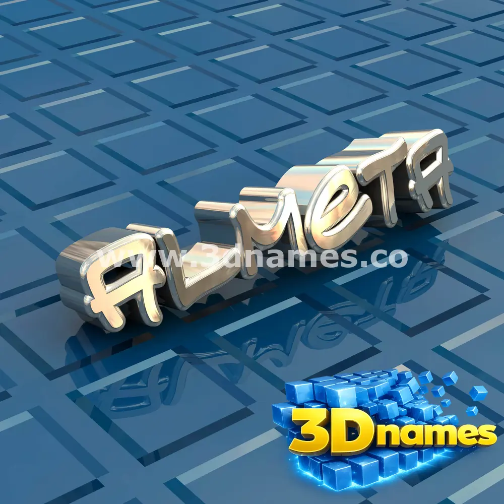 almeta in Blue Bling style - 3D name wallpaper