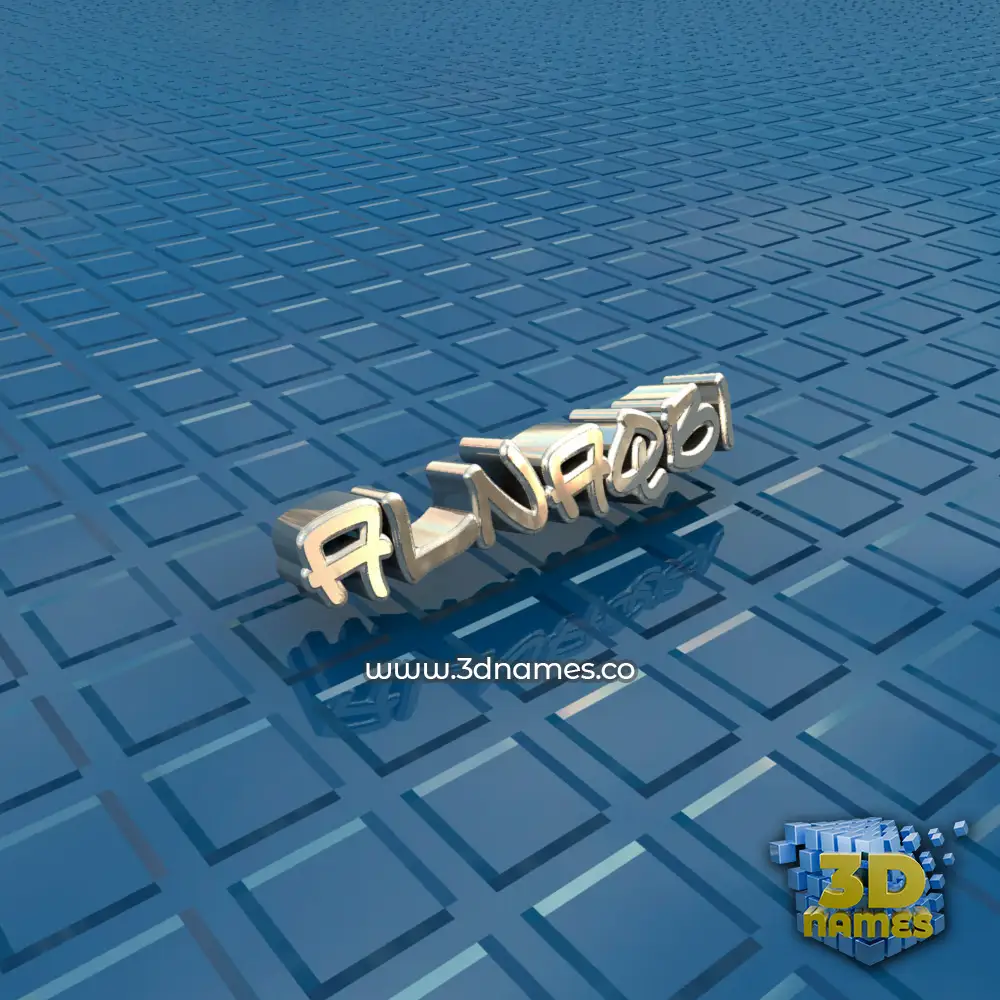 alnaqbi in Blue Bling style - 3D name wallpaper
