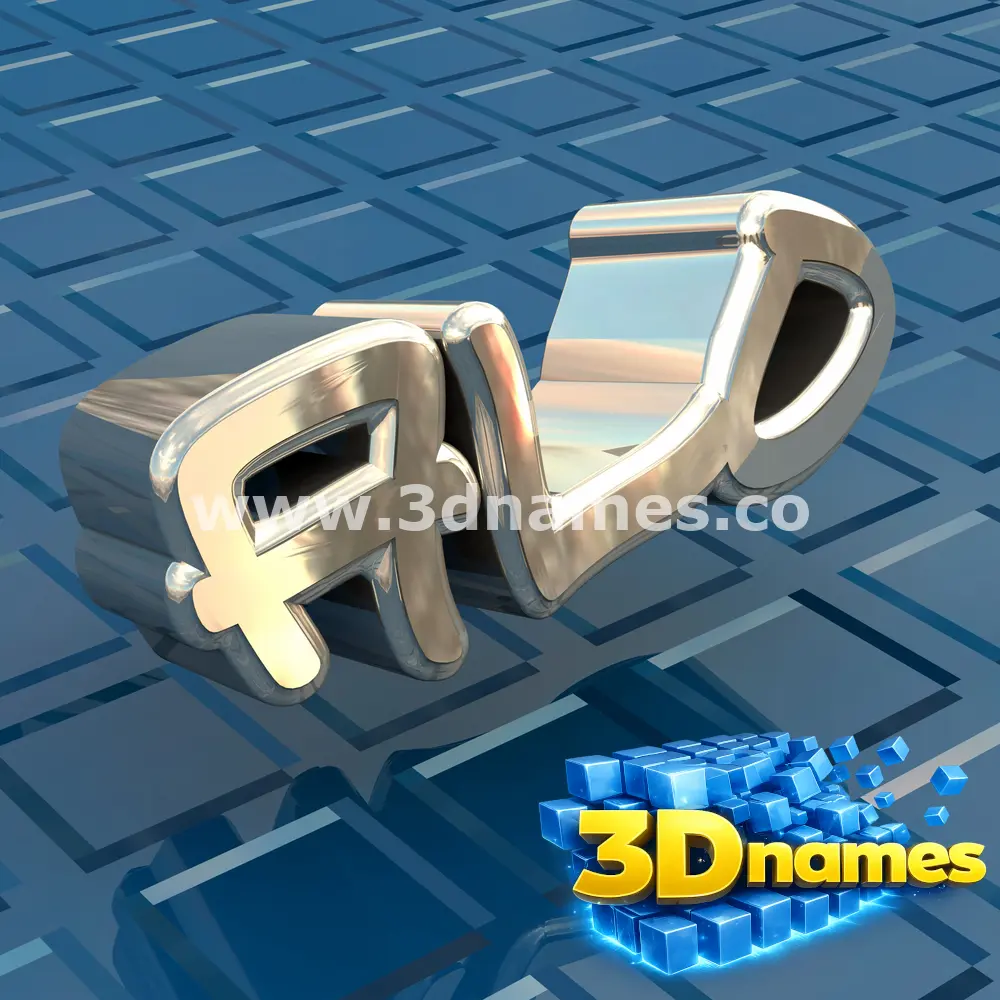 alo in Blue Bling style - 3D name wallpaper