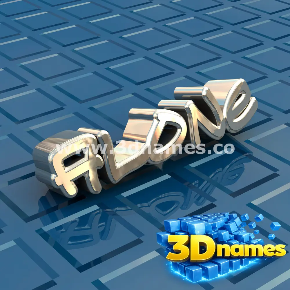 alone in Blue Bling style - 3D name wallpaper