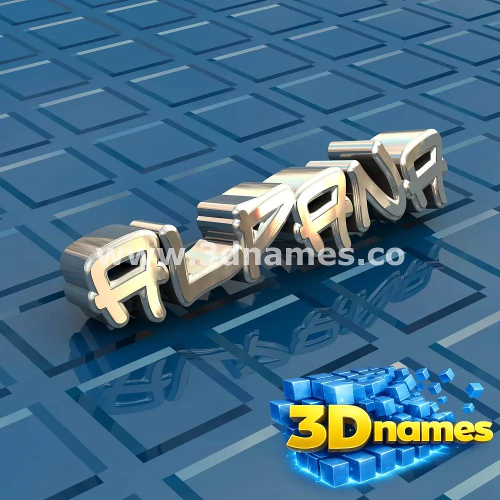 alpana in Blue Bling style - 3D name wallpaper