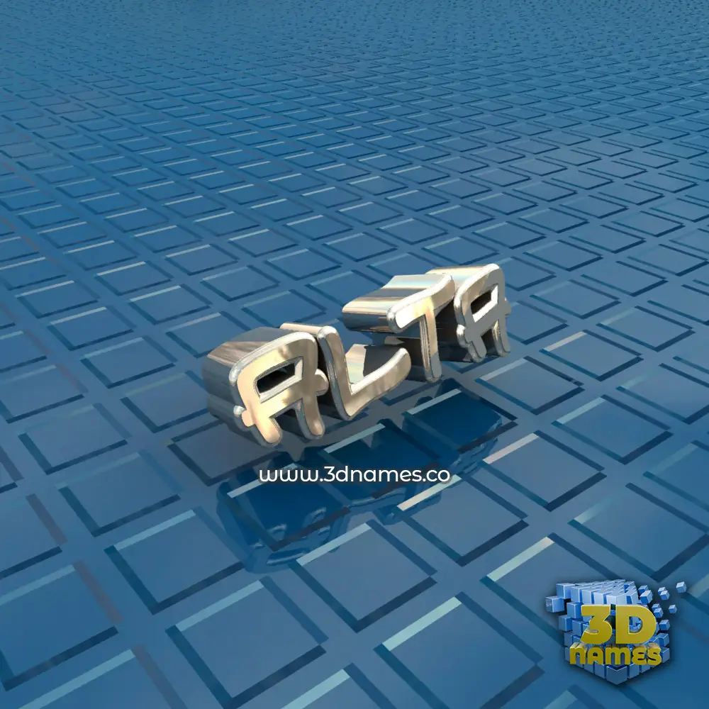 alta in Blue Bling style - 3D name wallpaper