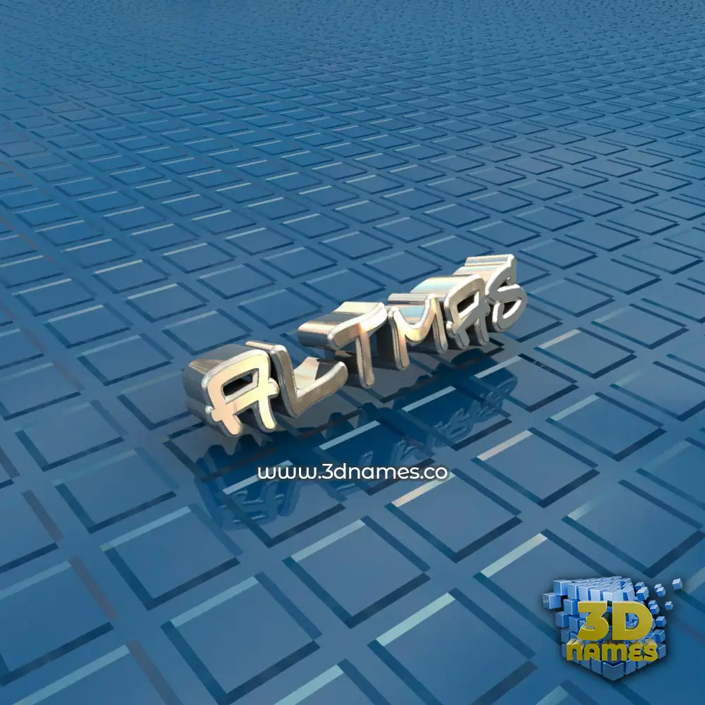 altmas in Blue Bling style - 3D name wallpaper