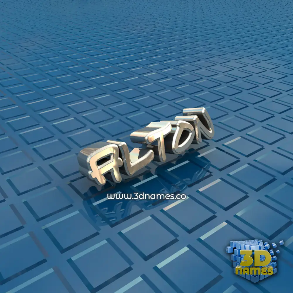 alton in Blue Bling style - 3D name wallpaper
