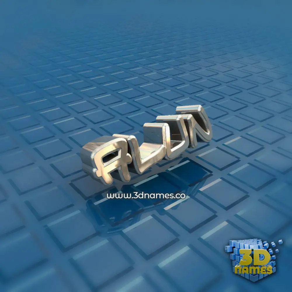 alun in Blue Bling style - 3D name wallpaper