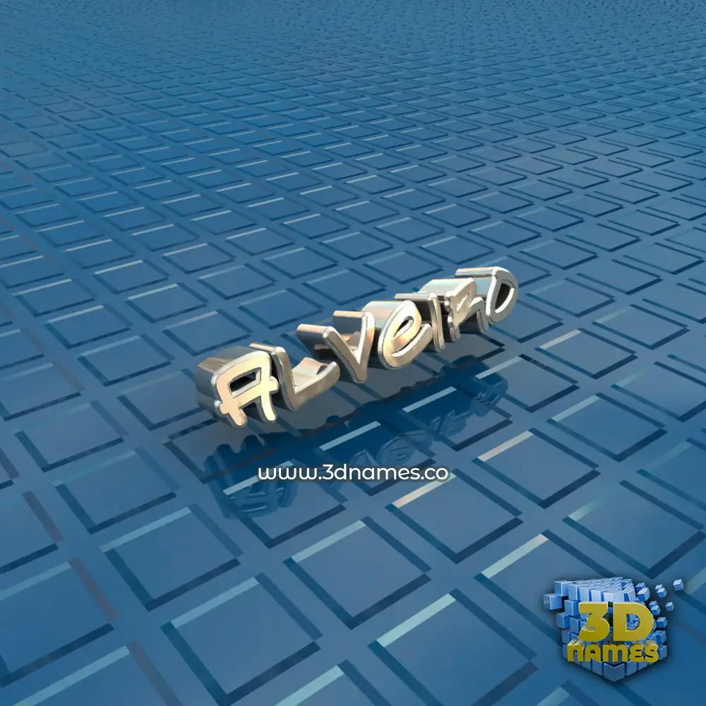 alveiro in Blue Bling style - 3D name wallpaper