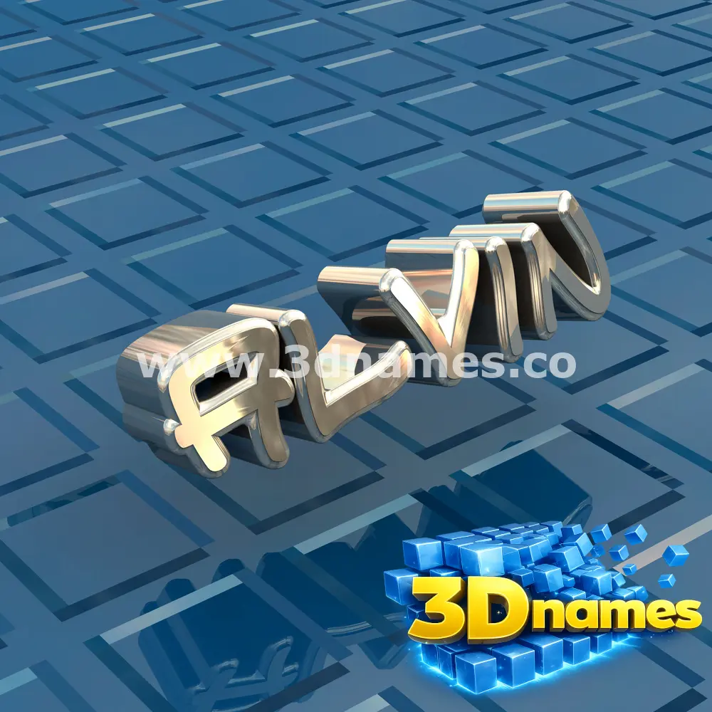 alvin in Blue Bling style - 3D name wallpaper