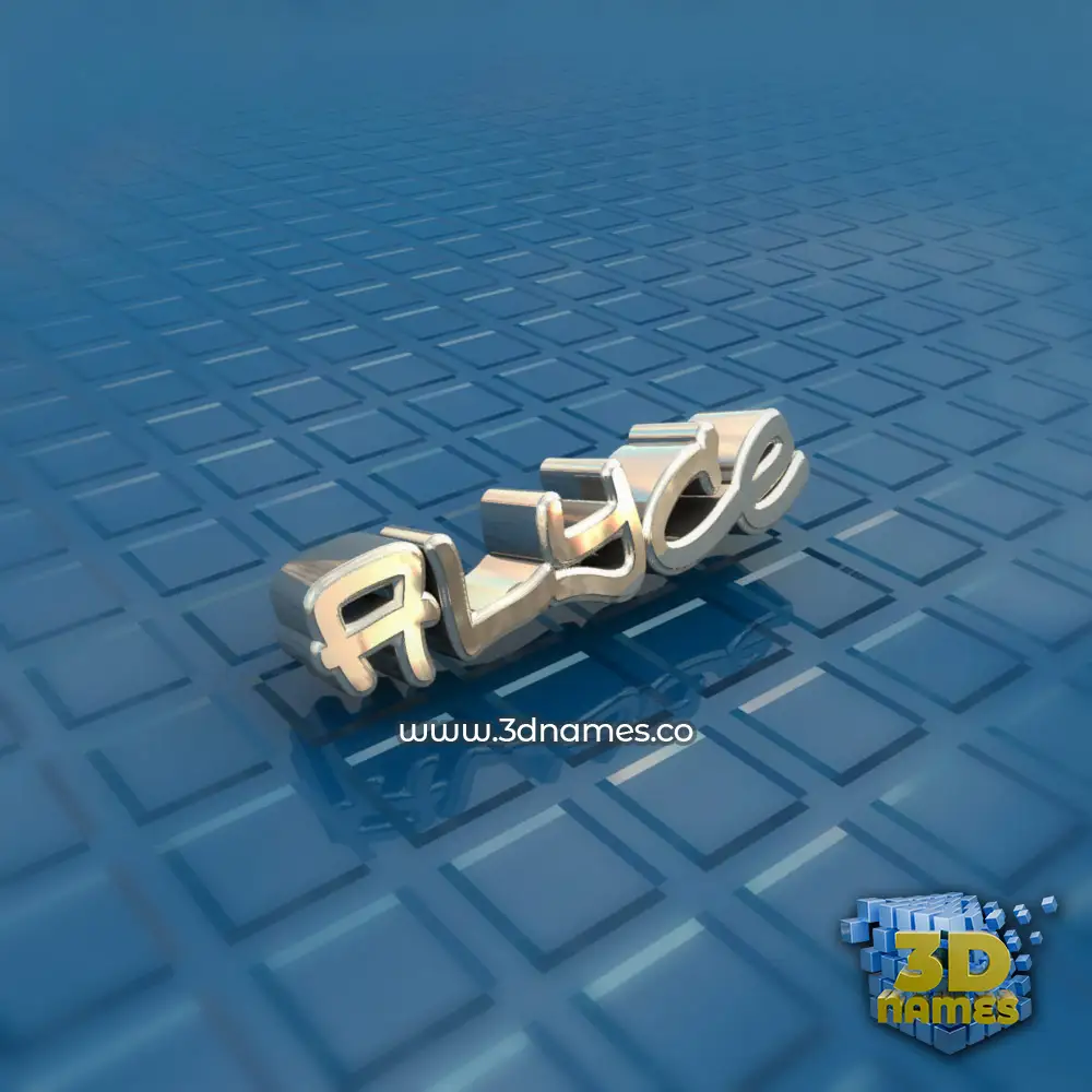alyce in Blue Bling style - 3D name wallpaper