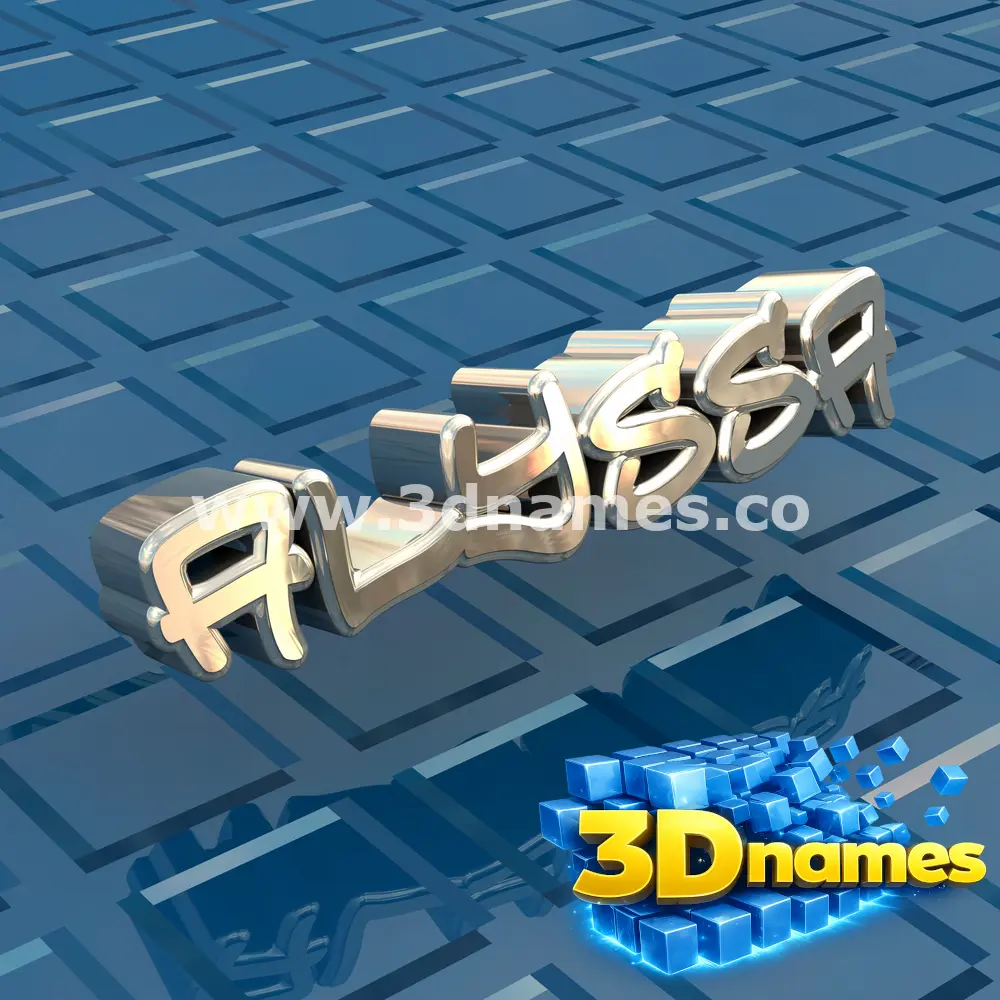 alyssa in Blue Bling style - 3D name wallpaper