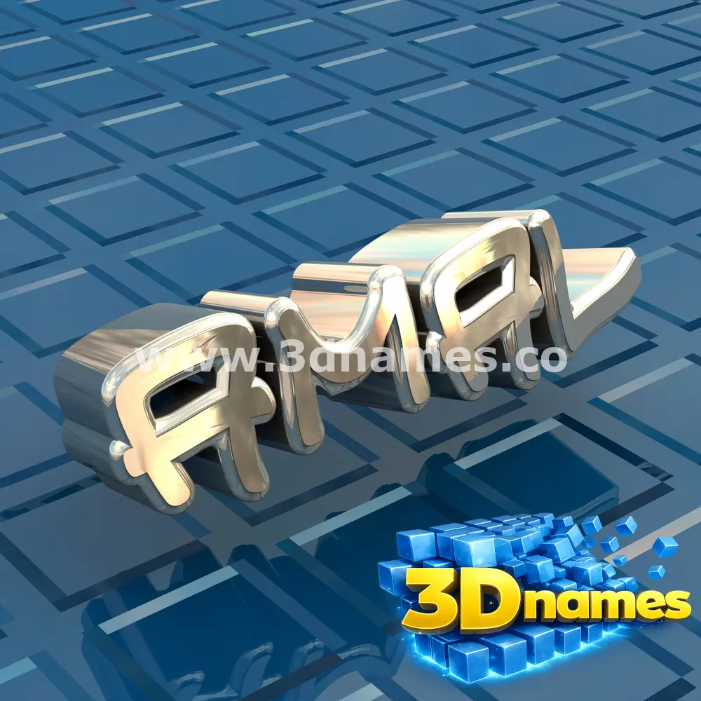 amal in Blue Bling style - 3D name wallpaper