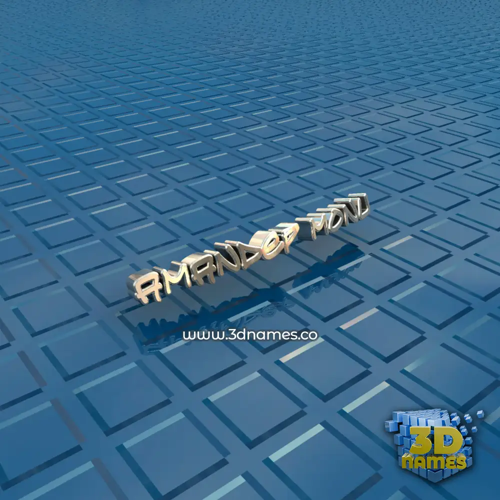 amandep monu in Blue Bling style - 3D name wallpaper