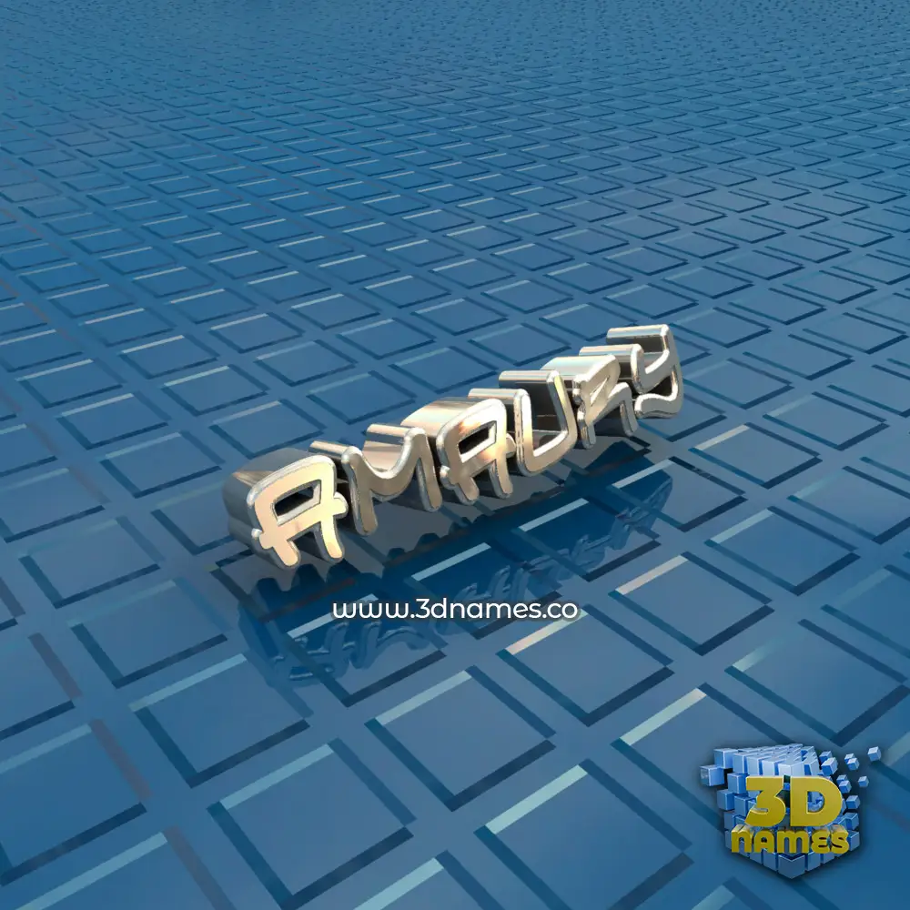 amaury in Blue Bling style - 3D name wallpaper