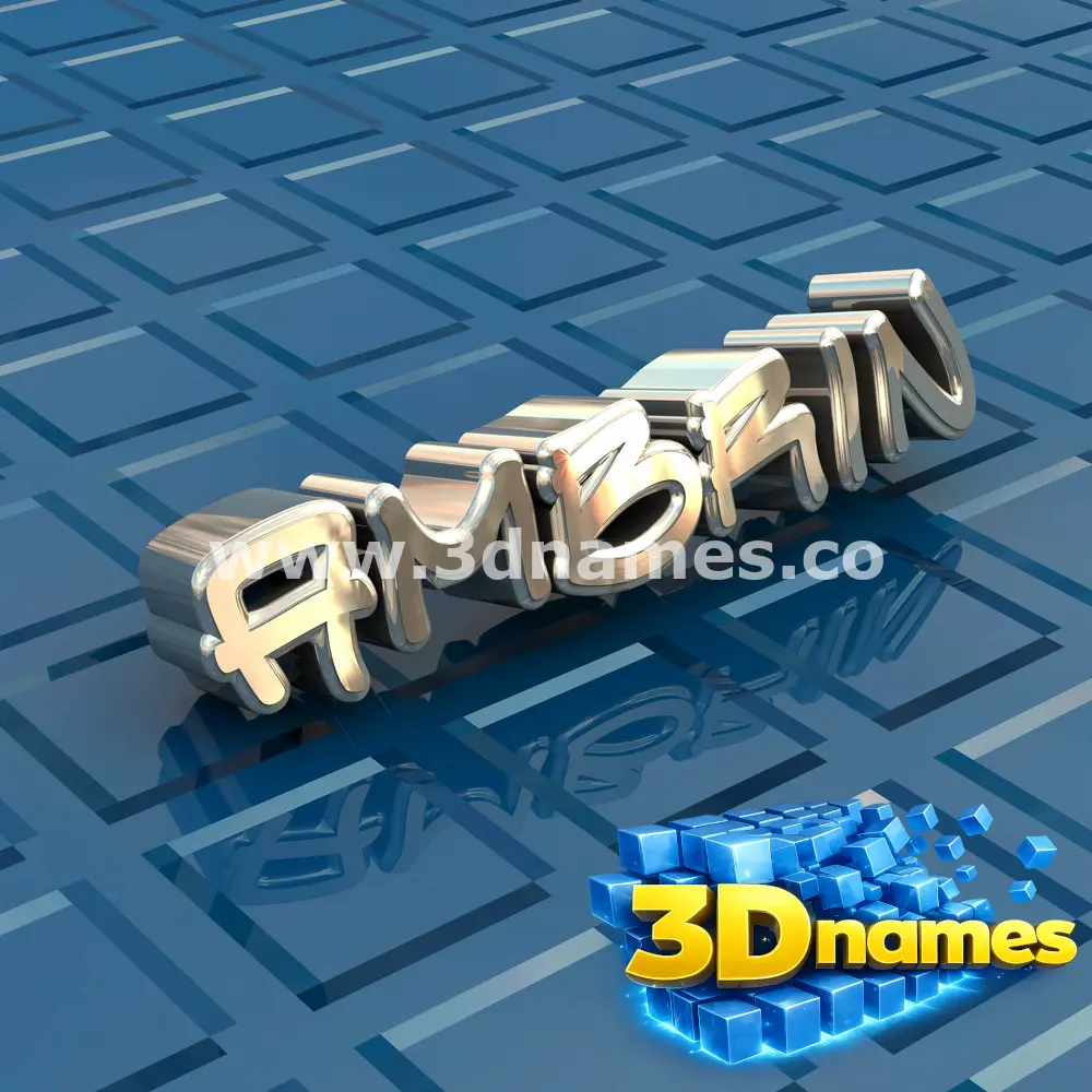 ambrin in Blue Bling style - 3D name wallpaper