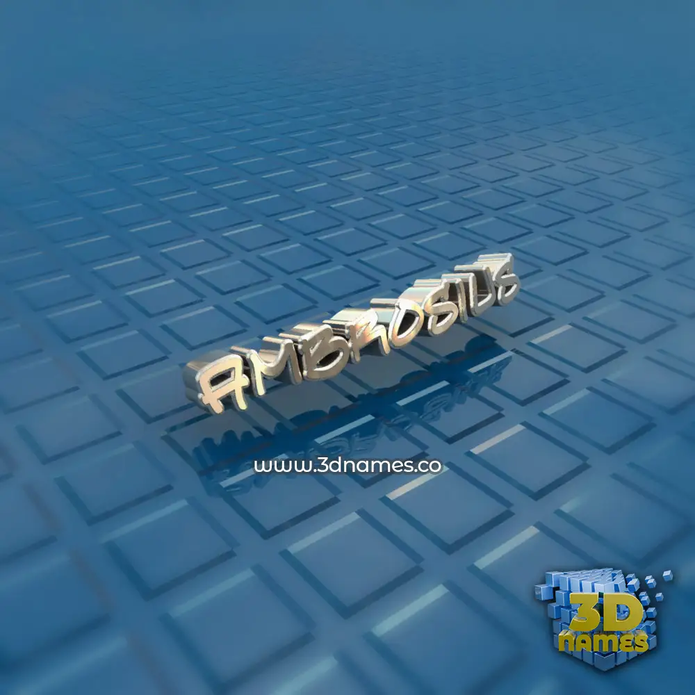 ambrosius in Blue Bling style - 3D name wallpaper