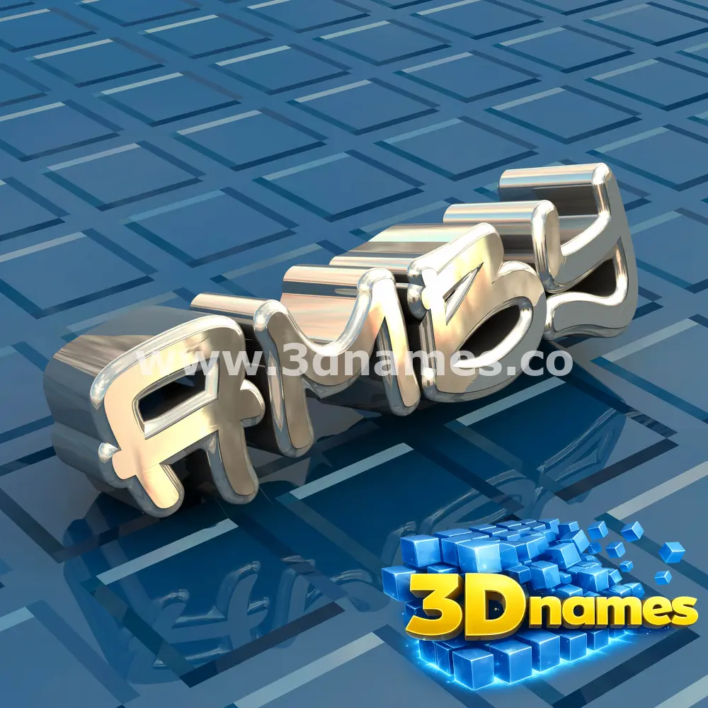 amby in Blue Bling style - 3D name wallpaper