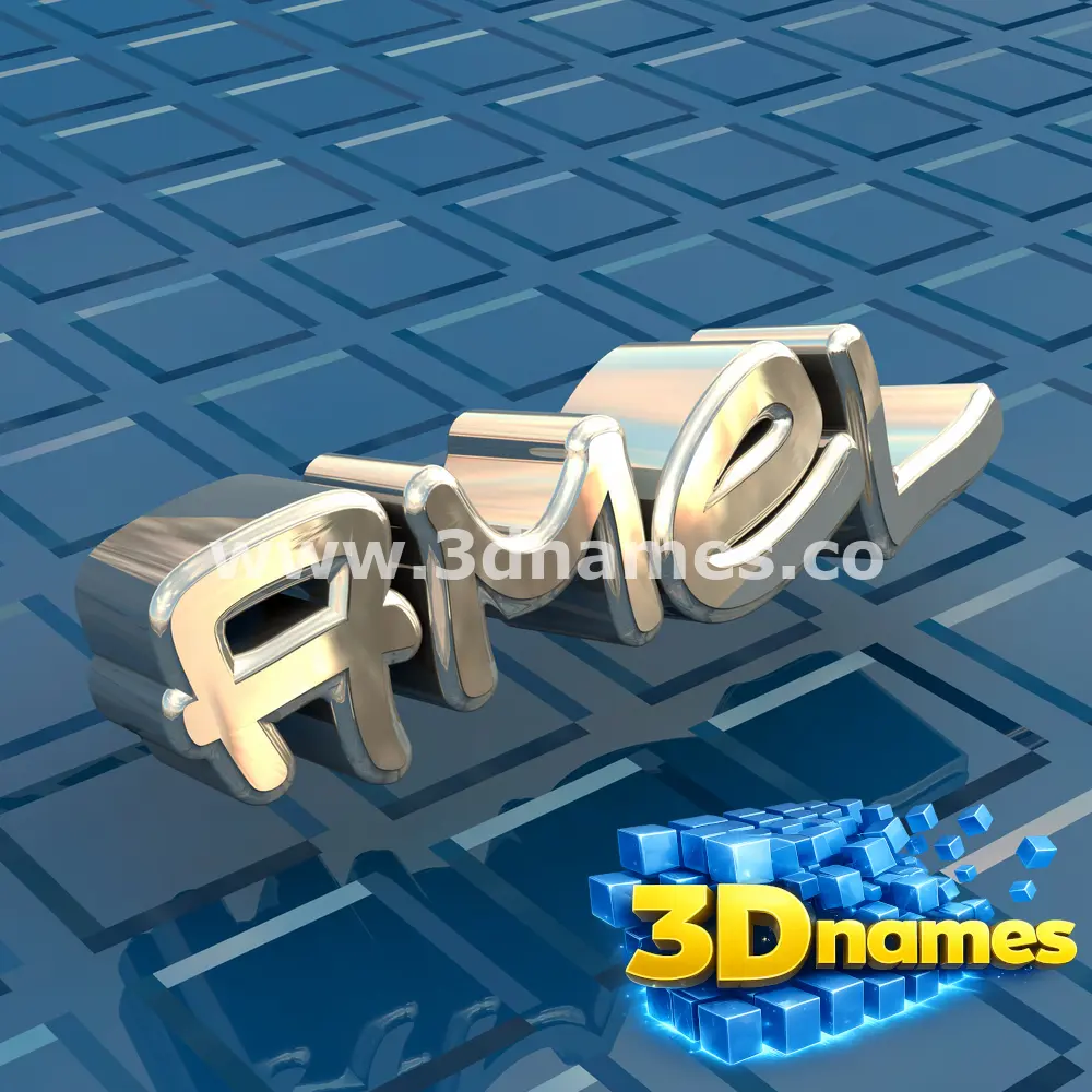 amel in Blue Bling style - 3D name wallpaper