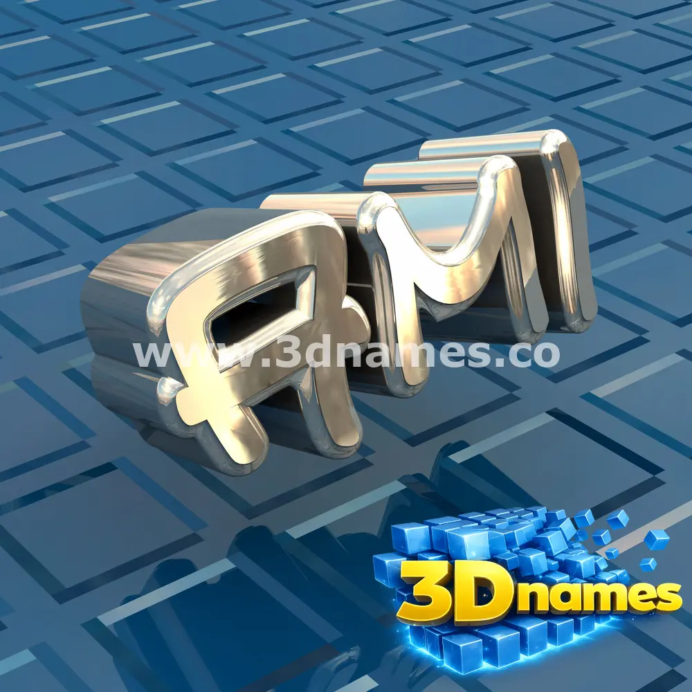 ami in Blue Bling style - 3D name wallpaper