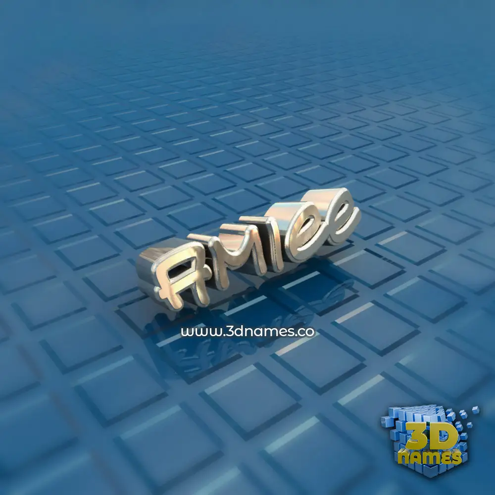 amiee in Blue Bling style - 3D name wallpaper
