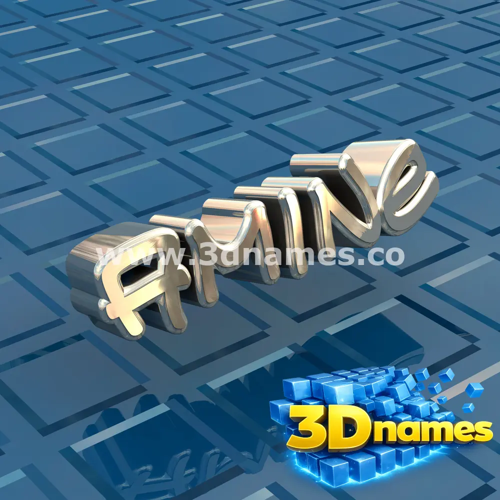 amine in Blue Bling style - 3D name wallpaper