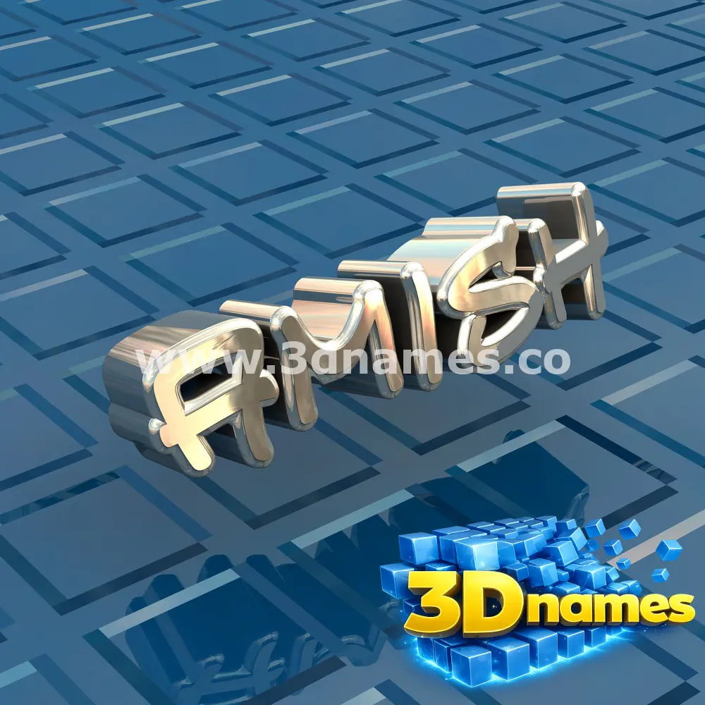amish in Blue Bling style - 3D name wallpaper