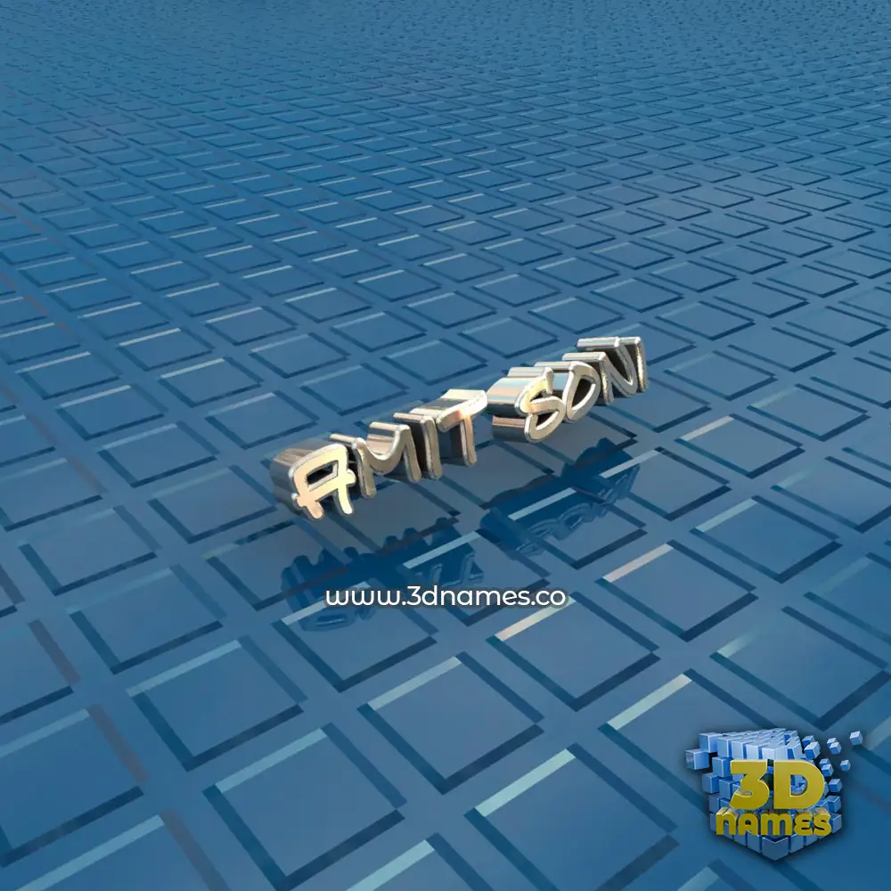 amit soni in Blue Bling style - 3D name wallpaper