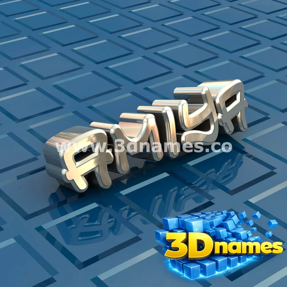 amiya in Blue Bling style - 3D name wallpaper