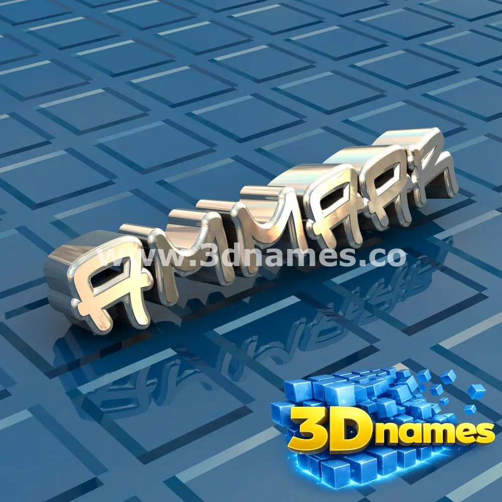 ammaar in Blue Bling style - 3D name wallpaper