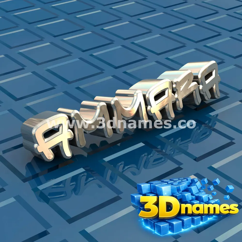 ammara in Blue Bling style - 3D name wallpaper