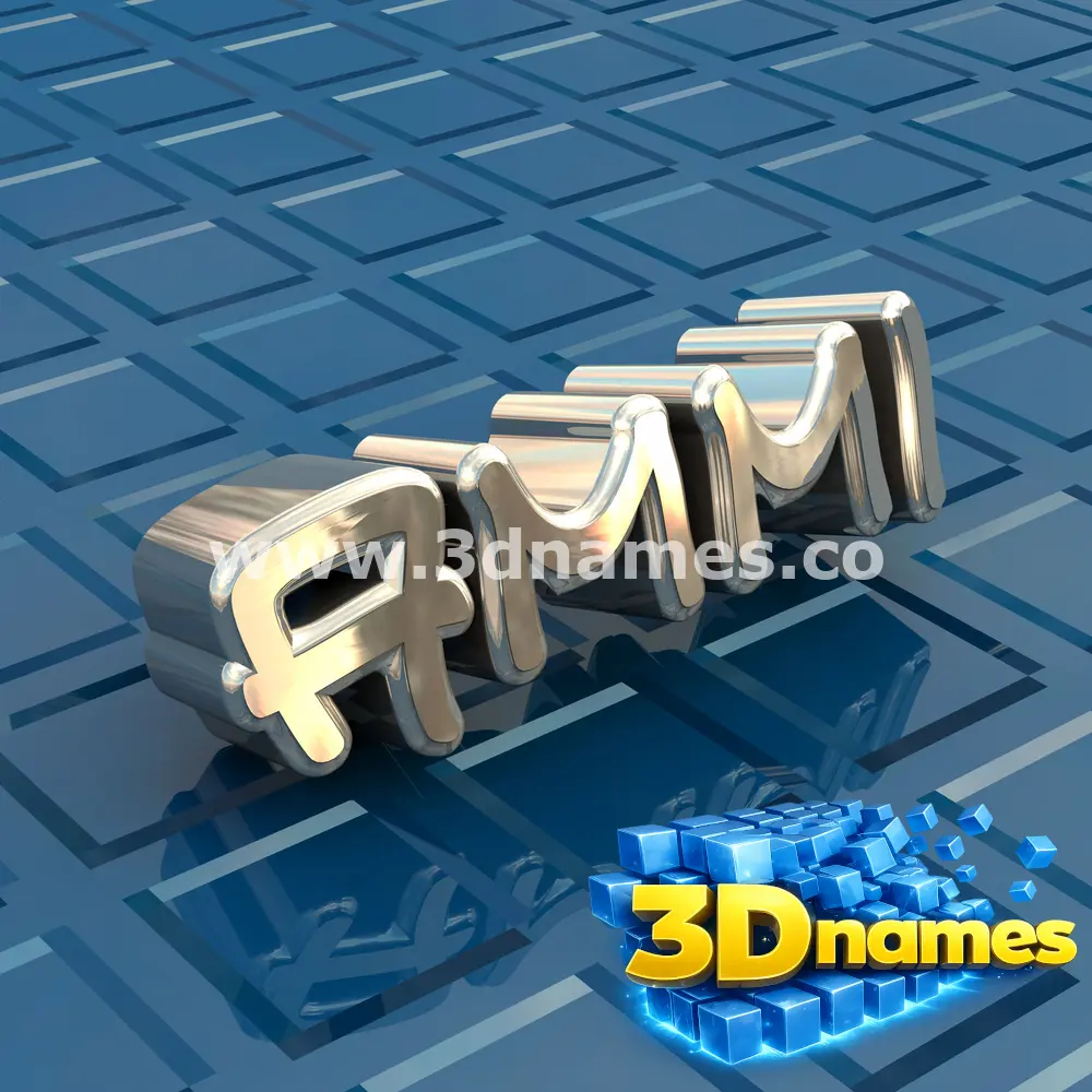 ammi in Blue Bling style - 3D name wallpaper