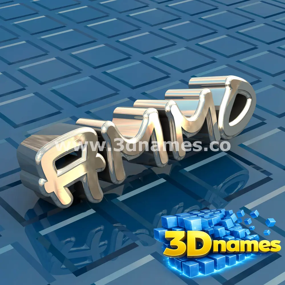ammo in Blue Bling style - 3D name wallpaper