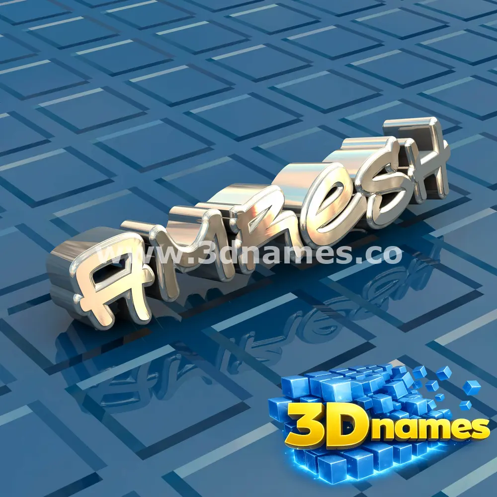amresh in Blue Bling style - 3D name wallpaper