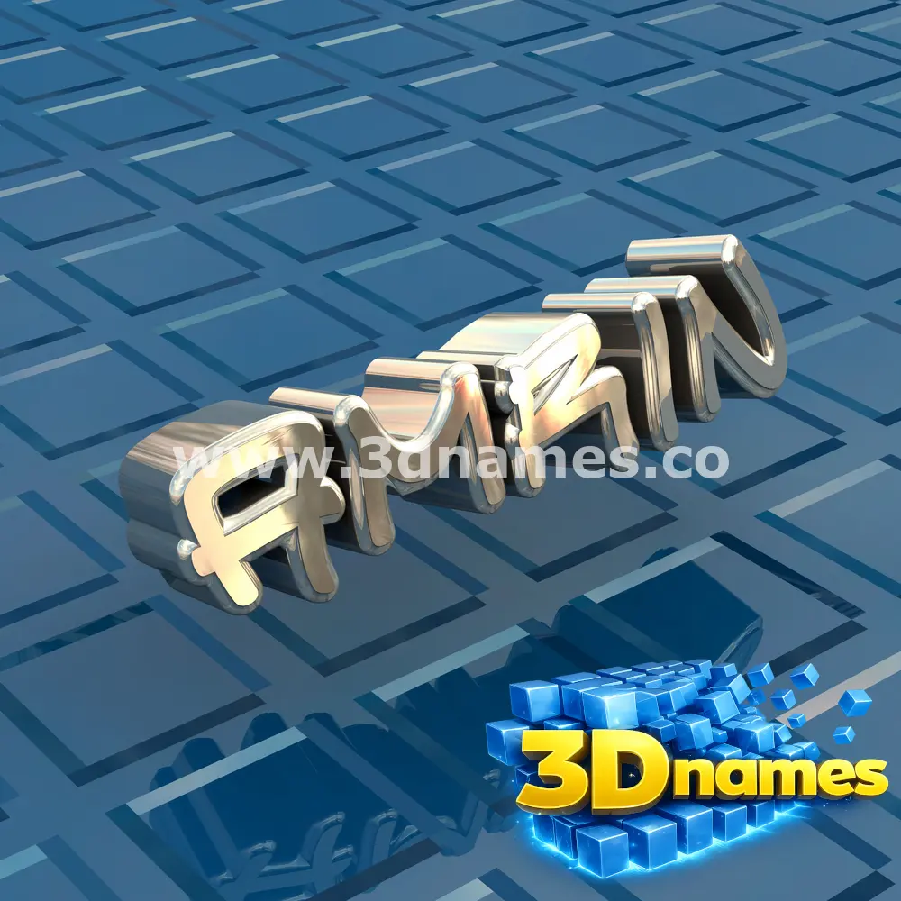 amrin in Blue Bling style - 3D name wallpaper