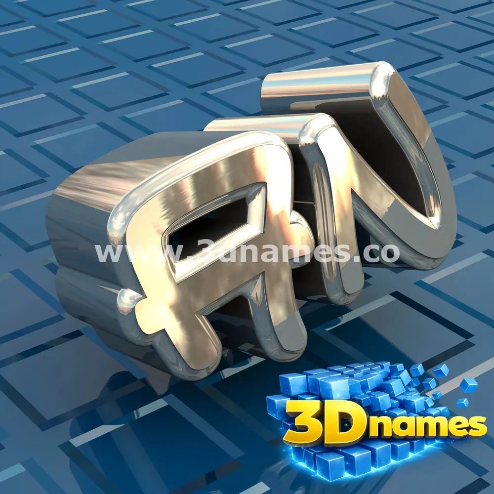 an in Blue Bling style - 3D name wallpaper