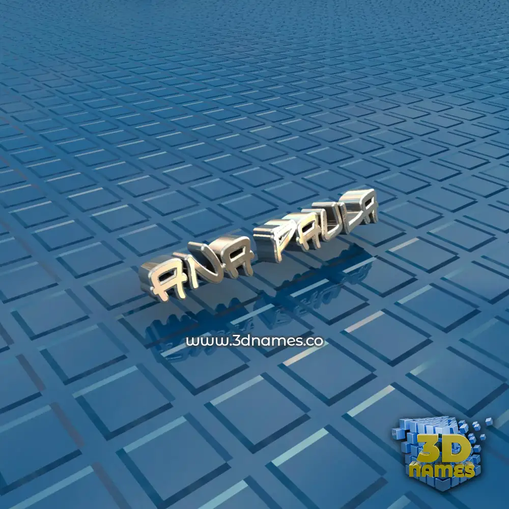 ana paula in Blue Bling style - 3D name wallpaper