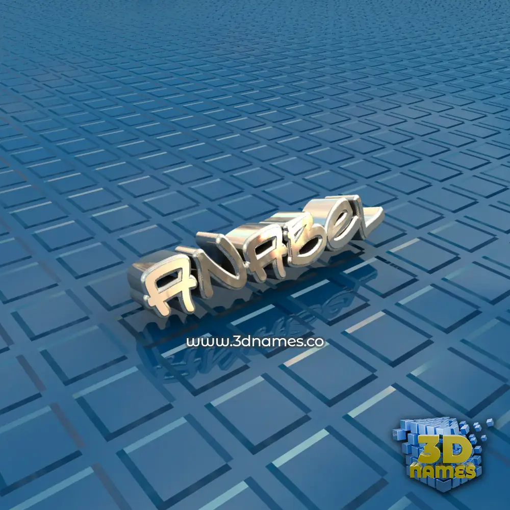 anabel in Blue Bling style - 3D name wallpaper