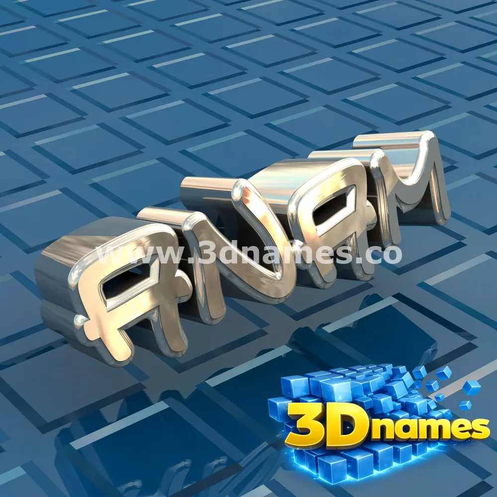 anam in Blue Bling style - 3D name wallpaper