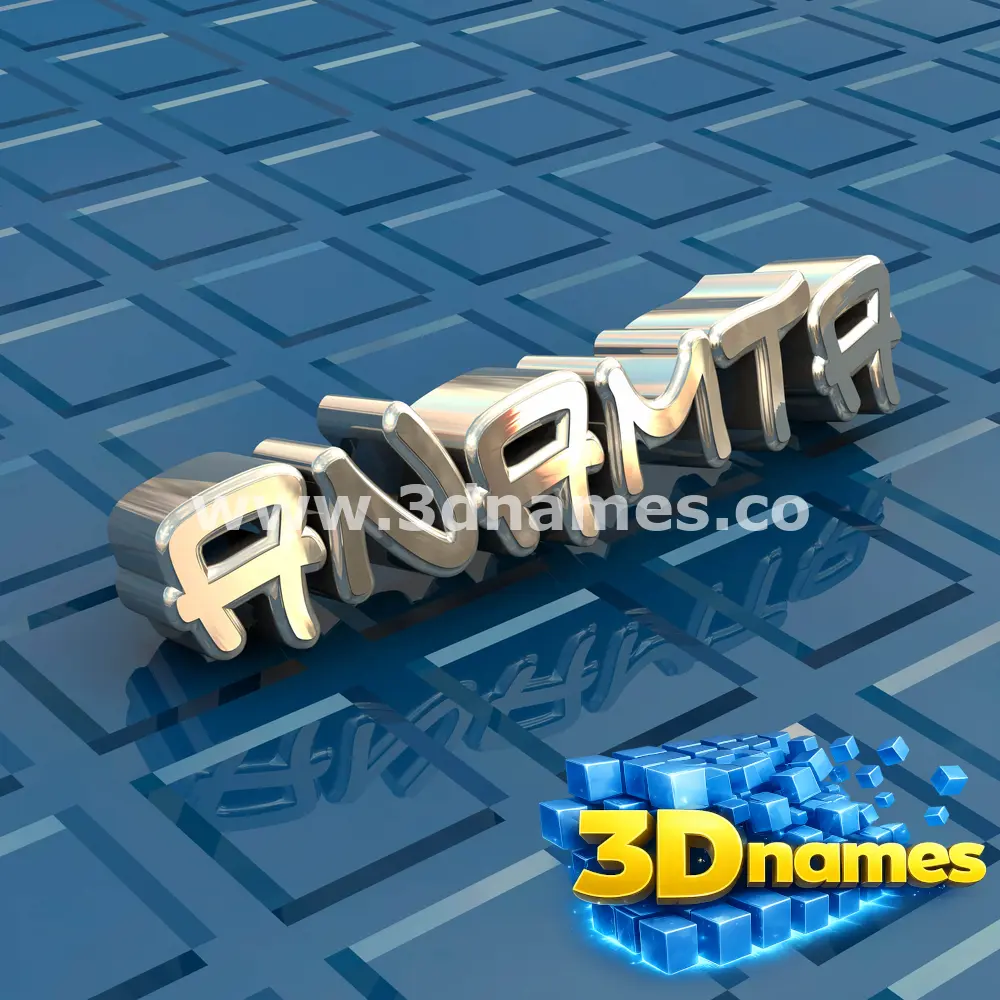 anamta in Blue Bling style - 3D name wallpaper