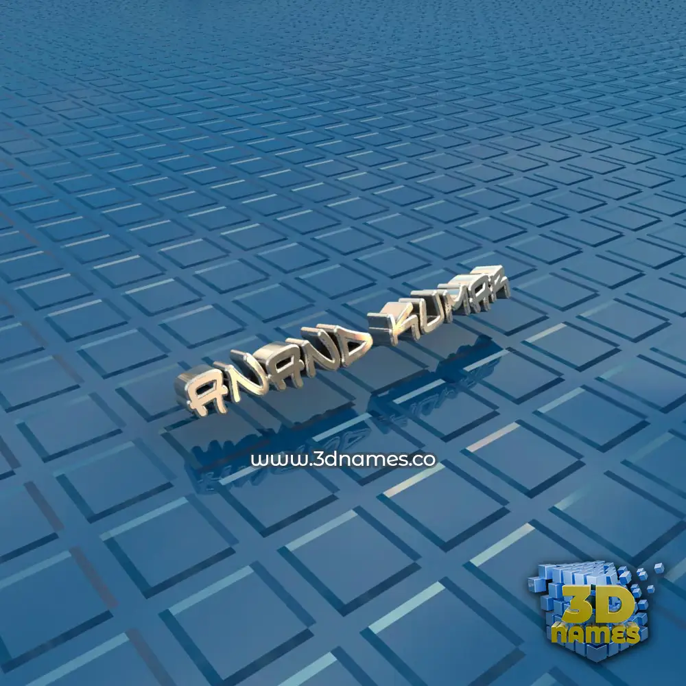 anand kumar in Blue Bling style - 3D name wallpaper