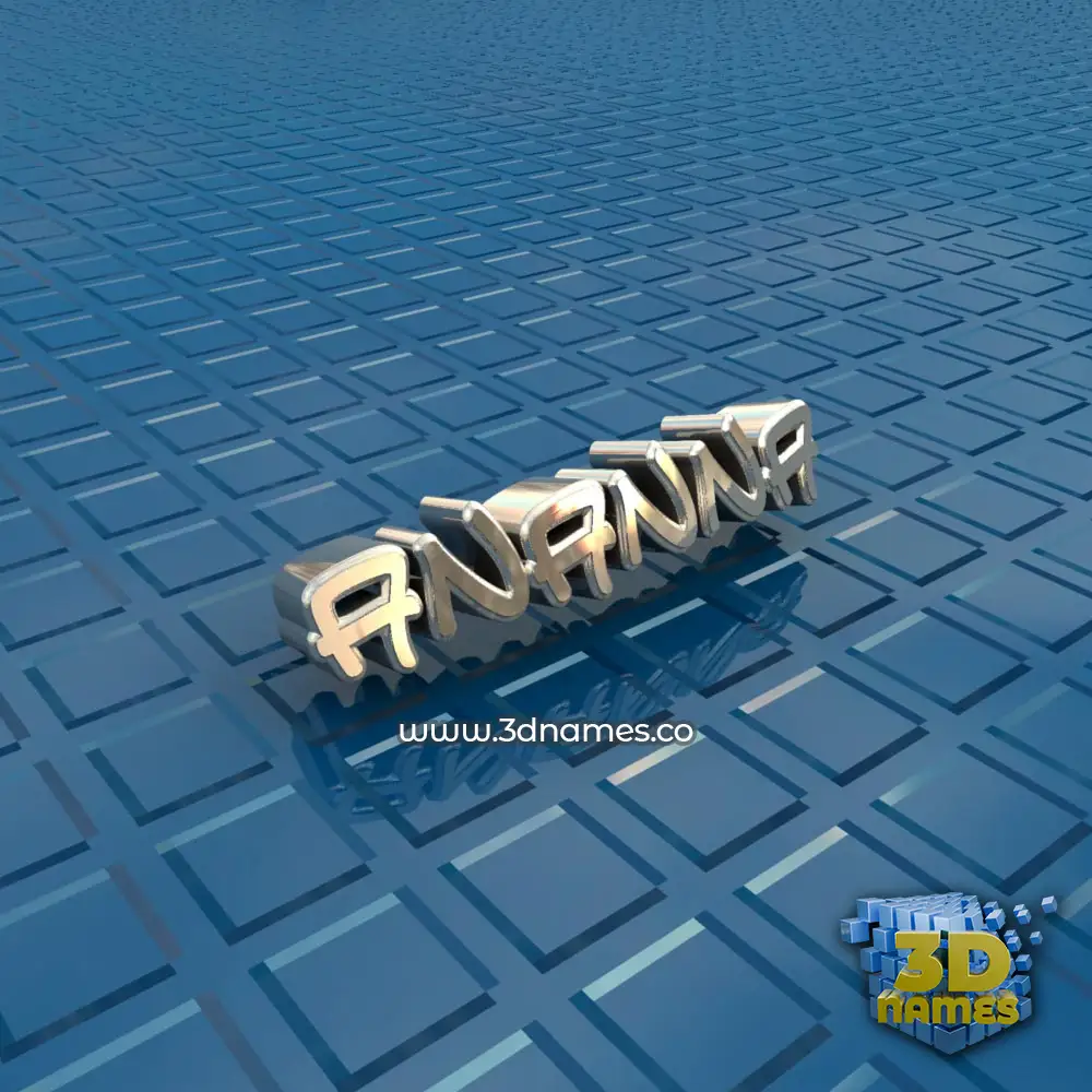 ananna in Blue Bling style - 3D name wallpaper
