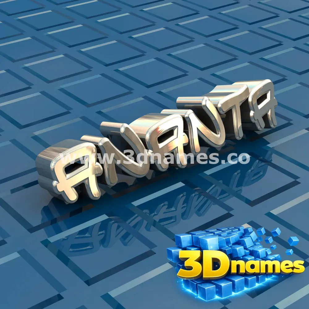 ananta in Blue Bling style - 3D name wallpaper