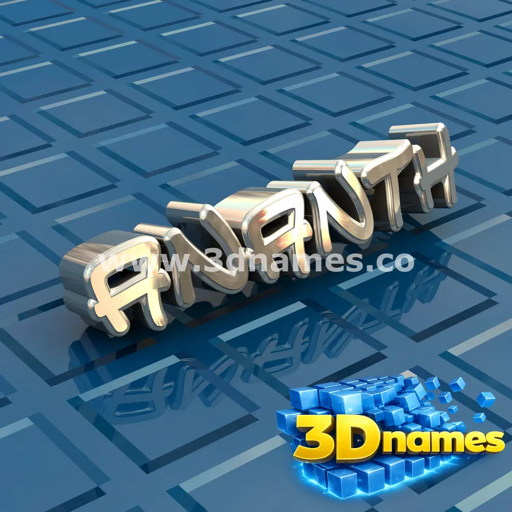 ananth in Blue Bling style - 3D name wallpaper